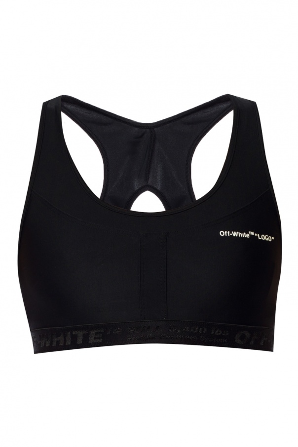 Black Sports bra with logo OffWhite Vitkac GB